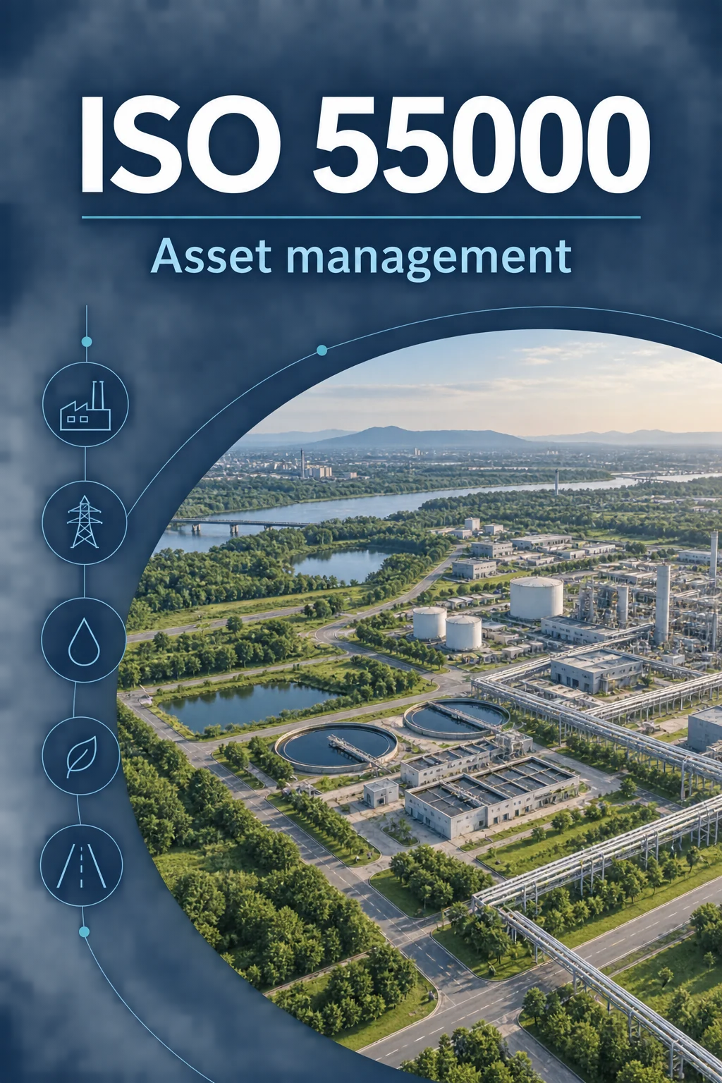 Illustrated cover for ISO 55000 – Asset Management